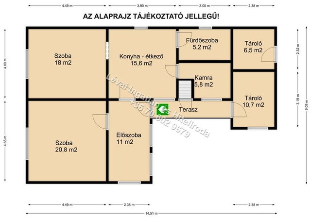 Eladó családi ház, Békéscsabán 37.9 M Ft, 2 szobás
