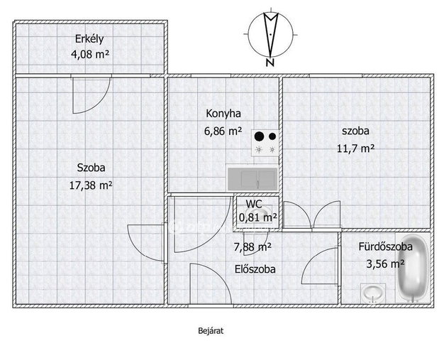 Eladó panellakás, Mohácson 30.5 M Ft, 2 szobás
