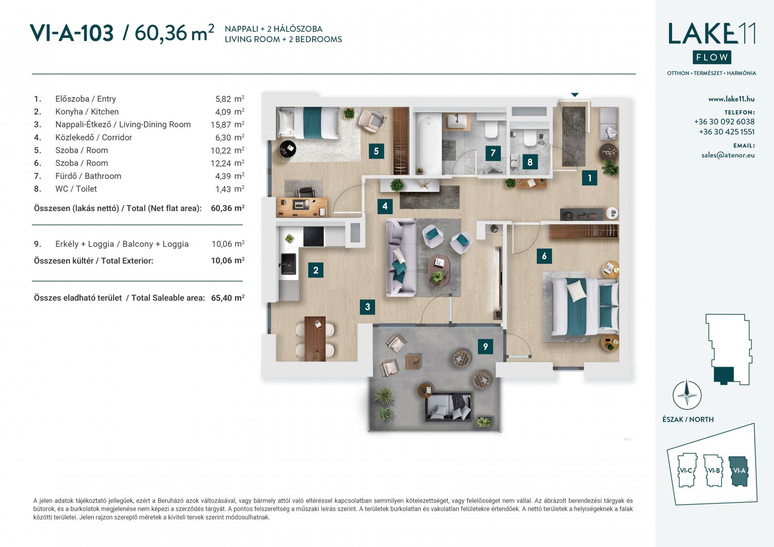 3 bed · 60m² · 130.990.000 ft