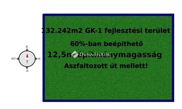 Eladó ipari ingatlan, Lajosmizsén 1079.76 M Ft