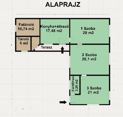 Eladó családi ház, Bódvaszilason 11 M Ft, 3 szobás