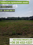 Eladó telek, Dabason 57 M Ft / költözzbe.hu