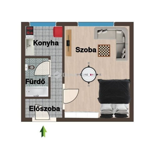 Eladó panellakás, Kecskeméten 32.5 M Ft, 1 szobás