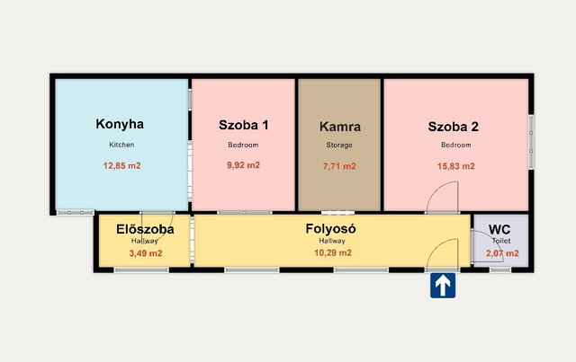 Eladó családi ház, Kiskunhalason 14.9 M Ft, 2 szobás