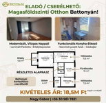 Eladó panellakás, Battonyán 18.5 M Ft, 1+2 szobás