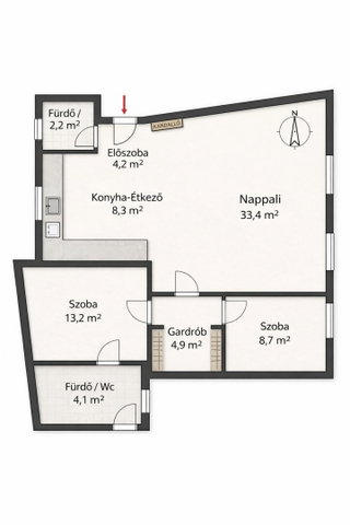Kiadó téglalakás, albérlet, V. kerületben, Haris közben