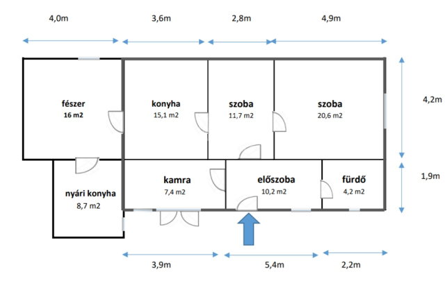 Eladó családi ház, Uszódon 13.5 M Ft, 2 szobás