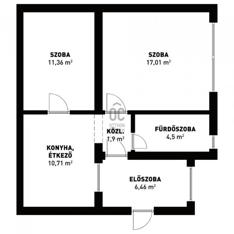 Eladó téglalakás, Dunakeszin 59.9 M Ft, 2 szobás