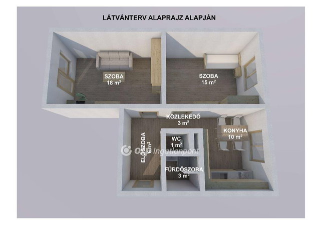 Eladó panellakás, Berettyóújfaluban 42.9 M Ft, 2 szobás