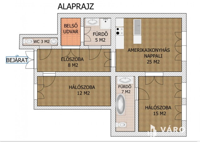 Eladó téglalakás, Budapesten, VI. kerületben 159 M Ft, 3 szobás