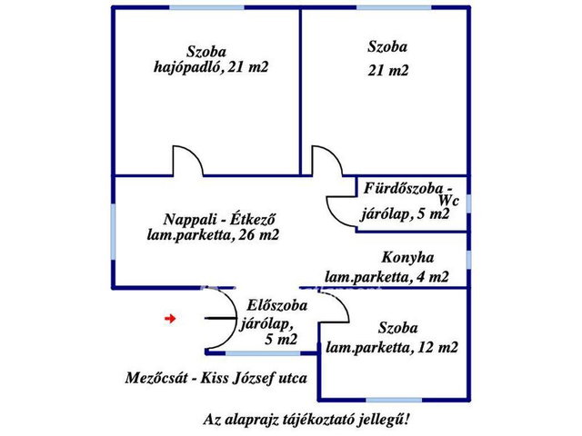 Eladó családi ház, Mezőcsáton 22 M Ft, 2+1 szobás