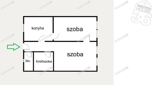 Eladó téglalakás, Kecskeméten 25 M Ft, 2 szobás