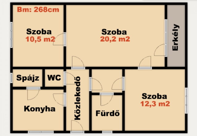 Eladó téglalakás, Kiskunhalason 32.9 M Ft, 3 szobás