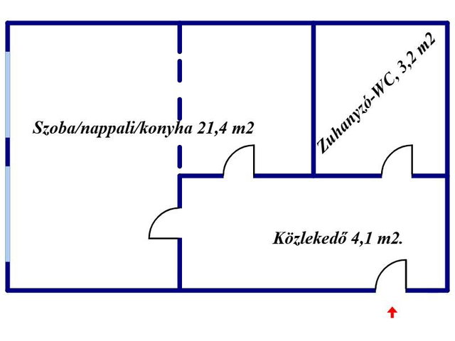 Eladó téglalakás, Nyíregyházán 29.8 M Ft, 1 szobás