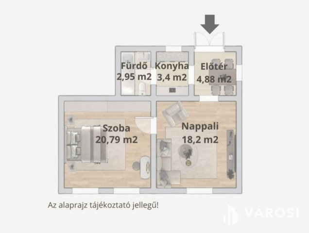 Eladó téglalakás, Enyingen 27.5 M Ft, 2 szobás