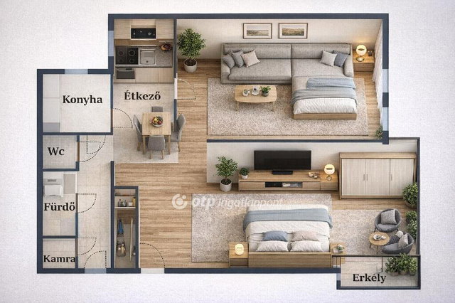 Eladó panellakás, Budapesten, XXI. kerületben 62.5 M Ft, 2 szobás