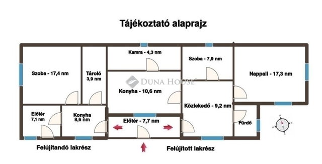 Eladó családi ház, Budapesten, XVIII. kerületben 89.5 M Ft