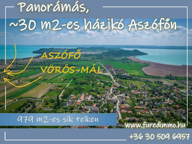 Eladó nyaraló, Aszófőn 26 M Ft, 1 szobás / költözzbe.hu