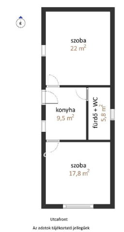 Eladó családi ház, Nagybajomban 20 M Ft, 2 szobás