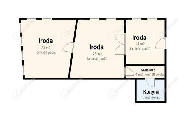 Kiadó iroda, Miskolcon 207 E Ft / hó, 3 szobás