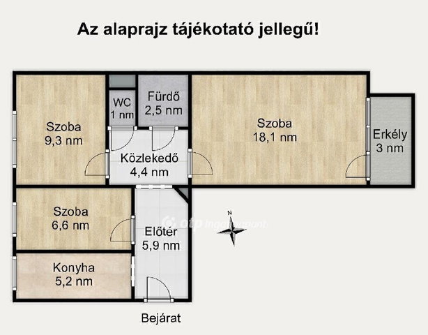 Eladó panellakás, Budapesten, XIX. kerületben 59 M Ft, 2+1 szobás