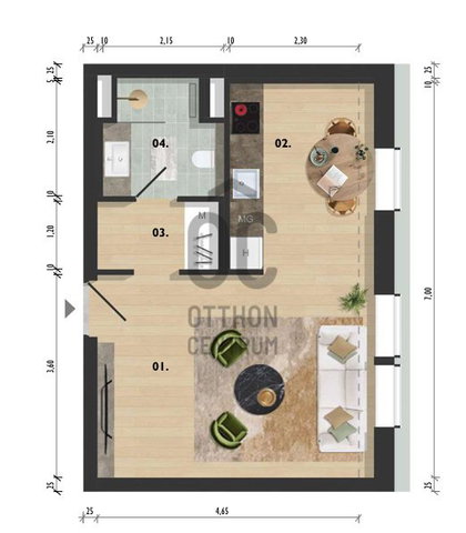 Eladó téglalakás, Bükön 43.9 M Ft, 1 szobás