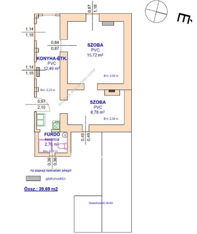 Eladó családi ház, Tiszafüreden 19.9 M Ft, 1+1 szobás