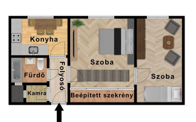 Eladó téglalakás, Kazincbarcikán, Építők útján 17.9 M Ft