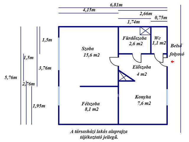 Eladó téglalakás, Kecskeméten 26.5 M Ft, 1 szobás