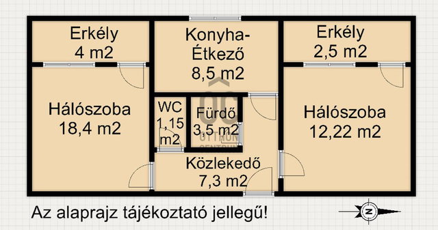 Eladó panellakás, Nagykanizsán 38.9 M Ft, 2 szobás