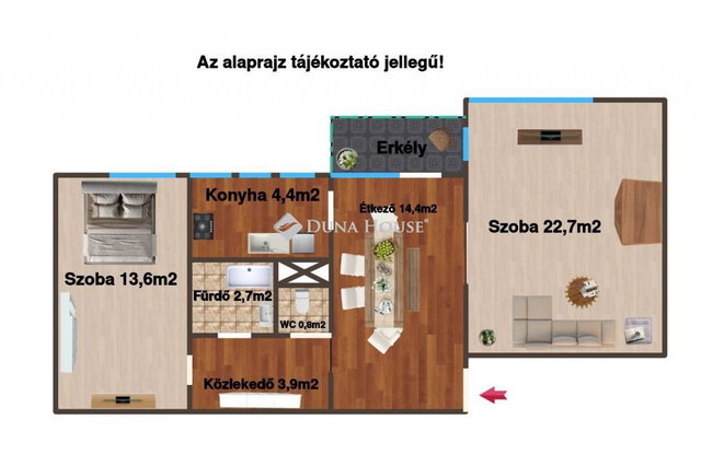 Eladó téglalakás, Dombóváron 37.5 M Ft, 2 szobás