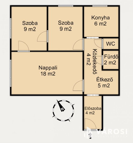 Eladó panellakás, Szegeden 57.99 M Ft, 3 szobás