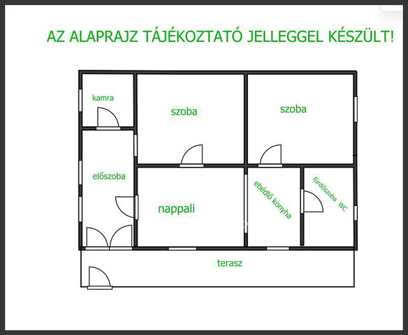 Eladó családi ház, Nyíradonyban 16.5 M Ft, 2 szobás