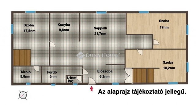 Eladó családi ház, Vasadon 69.9 M Ft, 5 szobás