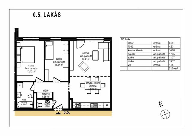 Eladó téglalakás, Komáromban, Laktanya közben 72 M Ft, 3 szobás