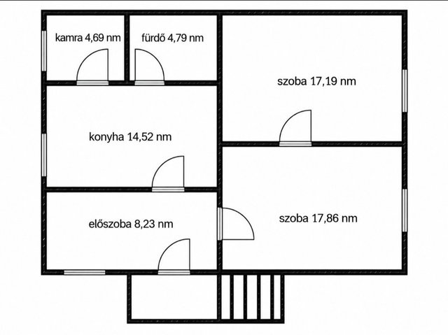 Eladó családi ház, Etesen 5.9 M Ft, 2 szobás