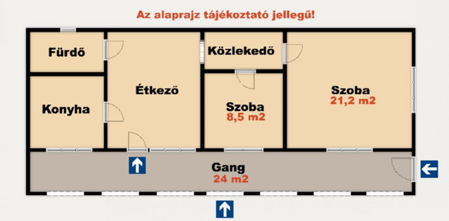 Eladó családi ház, Kiskunhalason 29.9 M Ft, 2 szobás