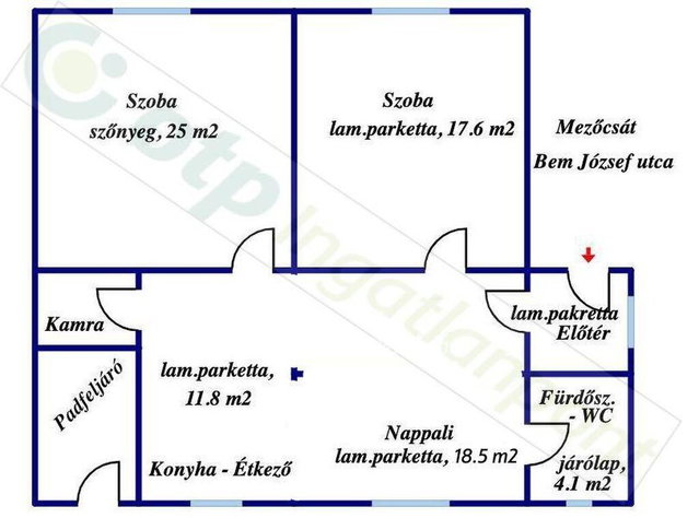 Eladó családi ház, Mezőcsáton 17.5 M Ft, 2 szobás