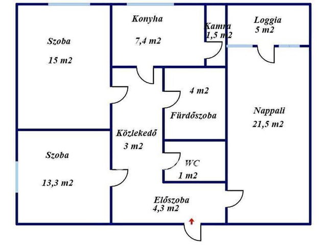 Eladó téglalakás, Nyíregyházán 46.5 M Ft, 3 szobás