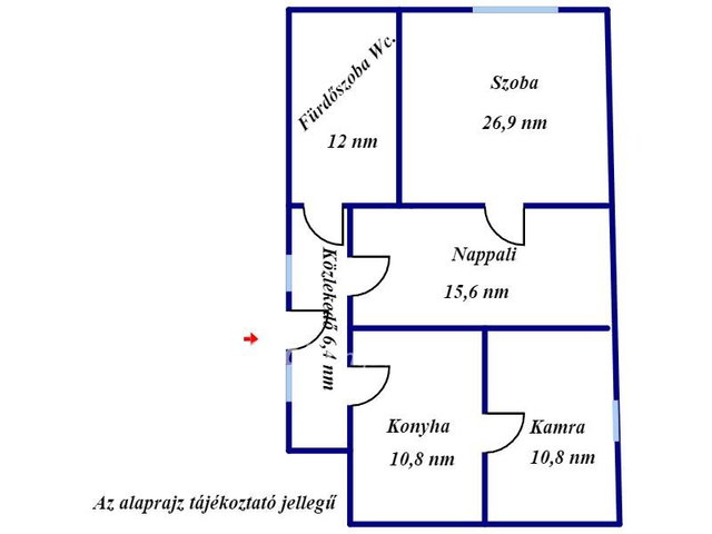 Eladó téglalakás, Mezőberényben 8 M Ft, 1 szobás