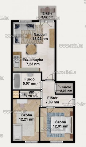 Eladó téglalakás, Budapesten, IV. kerületben 98.9 M Ft, 3 szobás