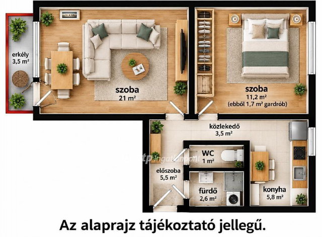Eladó panellakás, Százhalombattán 62.9 M Ft, 2 szobás