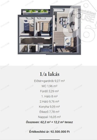 Eladó téglalakás, Kecskeméten 92.5 M Ft, 3 szobás