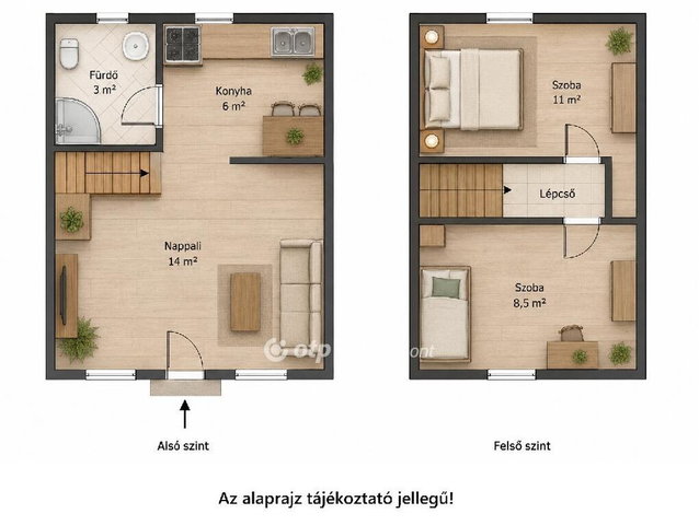 Eladó ikerház, Szigethalmon 35 M Ft, 1+2 szobás