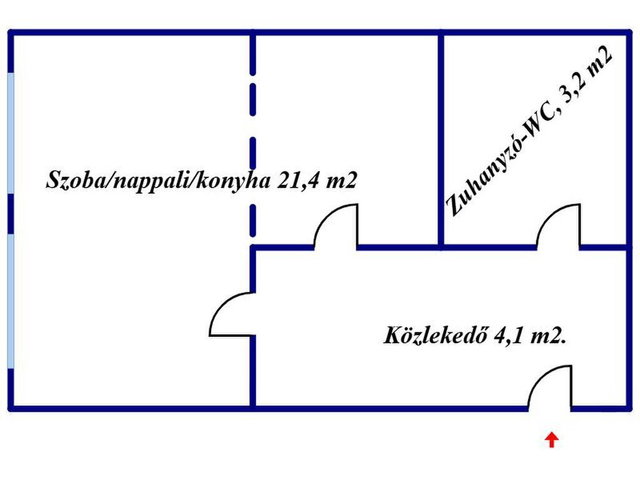 Eladó téglalakás, Nyíregyházán 29.8 M Ft, 1 szobás