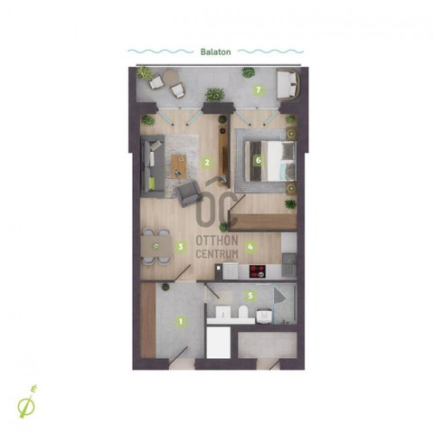 Eladó téglalakás, Balatonszemesen 91.5 M Ft, 2 szobás