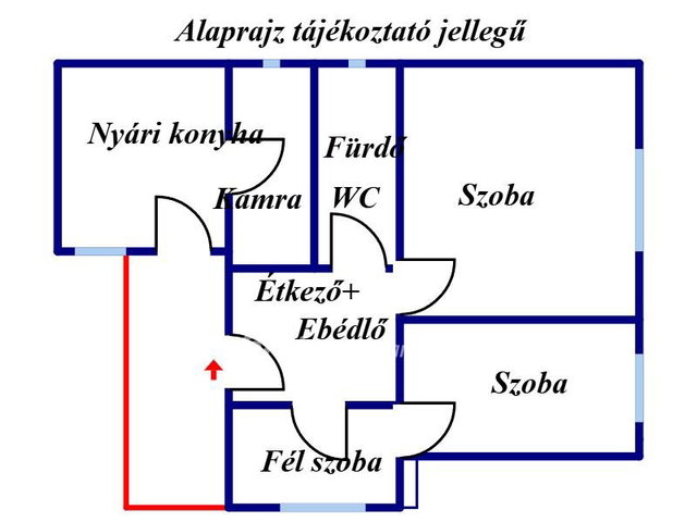 Eladó családi ház, Komádiban 15 M Ft, 2+1 szobás