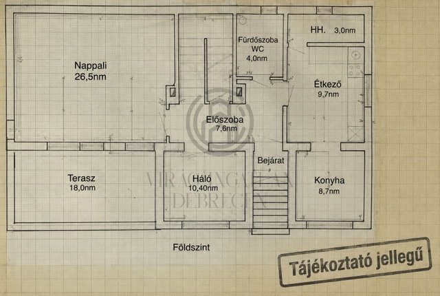 Eladó családi ház, Debrecenben 89.9 M Ft, 4 szobás