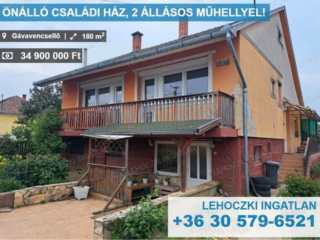 Eladó családi ház, Gávavencsellőn 34.9 M Ft, 5 szobás