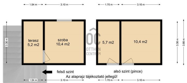 Eladó nyaraló, Csörnyeföldön 4.9 M Ft, 1 szobás